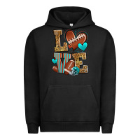 Pigment Black love american football Urban Hoodie - Zillion Design Studio