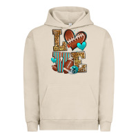 Pigment French Oak love american football Urban Hoodie - Zillion Design Studio