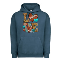 Pigment Midnight Navy love american football Urban Hoodie - Zillion Design Studio