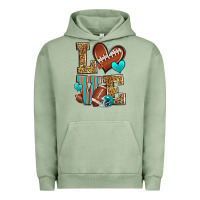 Pigment Oil Green love american football Urban Hoodie - Zillion Design Studio