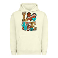 Pigment Pistachio love american football Urban Hoodie - Zillion Design Studio