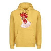Antique Gold silly chicken head Premium Hoodie - RanaPortraitStore
