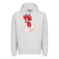 Dove Grey silly chicken head Premium Hoodie - RanaPortraitStore