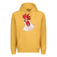 Mustard silly chicken head Premium Hoodie - RanaPortraitStore
