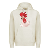 Oatmeal Heather silly chicken head Premium Hoodie - RanaPortraitStore