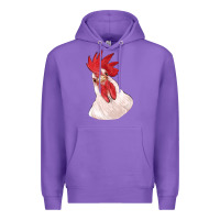 Purple silly chicken head Premium Hoodie - RanaPortraitStore