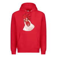 Red silly chicken head Premium Hoodie - RanaPortraitStore