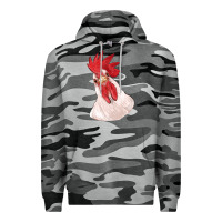 Slate Camo silly chicken head Premium Hoodie - RanaPortraitStore
