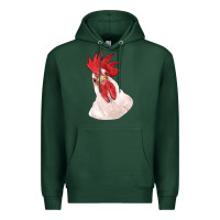 Sports Green silly chicken head Premium Hoodie - RanaPortraitStore