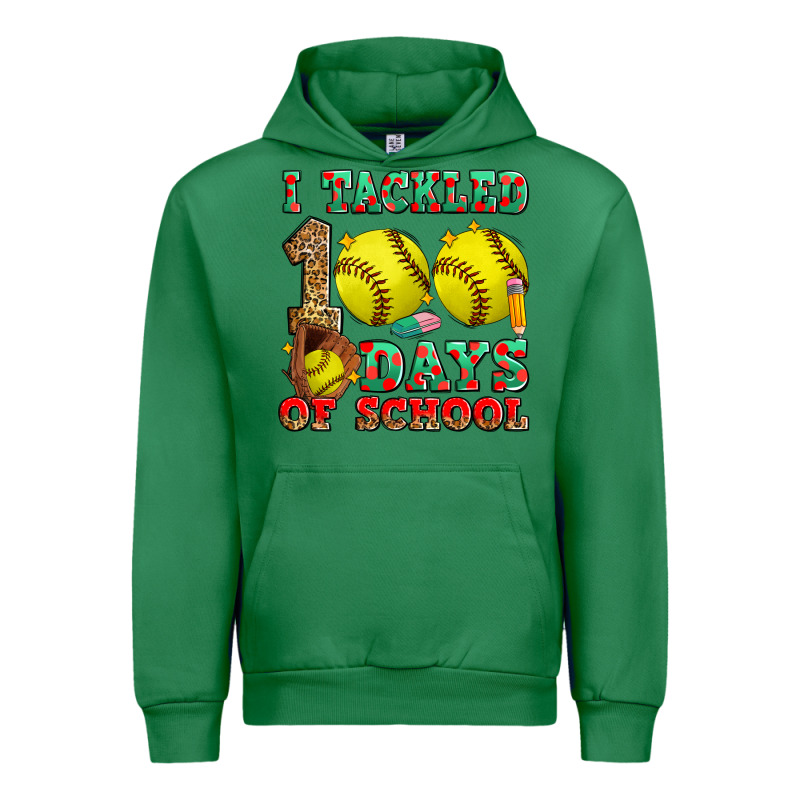 I Tackled 100 Days Of School Softball Urban Hoodie by Zillion Design Studio | Teevron