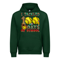 Forest Green i tackled 100 days of school softball Urban Hoodie - Zillion Design Studio