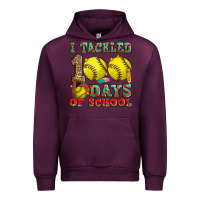 Mauve Wine i tackled 100 days of school softball Urban Hoodie - Zillion Design Studio