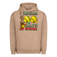 Pigment Burro i tackled 100 days of school softball Urban Hoodie - Zillion Design Studio