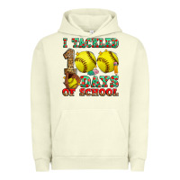 Pigment Pistachio i tackled 100 days of school softball Urban Hoodie - Zillion Design Studio