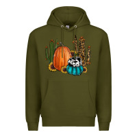 Army Green sunflower cactus pumpkin fall Premium Hoodie - RanaPortraitStore
