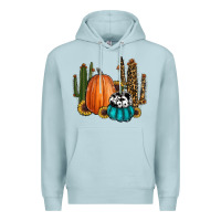 Blue Mist sunflower cactus pumpkin fall Premium Hoodie - RanaPortraitStore