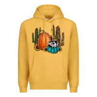 Mustard sunflower cactus pumpkin fall Premium Hoodie - RanaPortraitStore