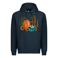 Navy sunflower cactus pumpkin fall Premium Hoodie - RanaPortraitStore
