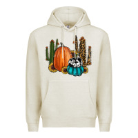 Oatmeal Heather sunflower cactus pumpkin fall Premium Hoodie - RanaPortraitStore