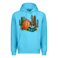 Ocean Blue sunflower cactus pumpkin fall Premium Hoodie - RanaPortraitStore