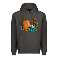 Smoke sunflower cactus pumpkin fall Premium Hoodie - RanaPortraitStore