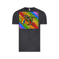 Vintage Black lgbtq dinosaur t rex tumbler Vintage Tee - Artiststas