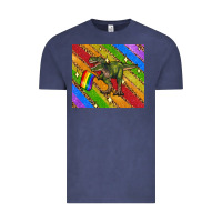 Vintage Denim lgbtq dinosaur t rex tumbler Vintage Tee - Artiststas