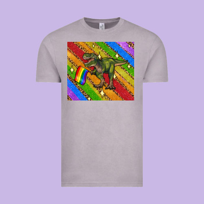 Lgbtq Dinosaur T Rex Tumbler Vintage Tee Designed By Artiststas