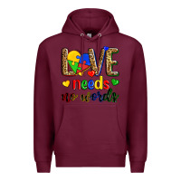 Burgundy love needs no words Premium Hoodie - Zillion Design Studio