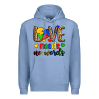 Colony Blue love needs no words Premium Hoodie - Zillion Design Studio