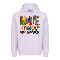 Lilac love needs no words Premium Hoodie - Zillion Design Studio