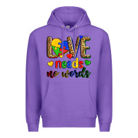 Purple love needs no words Premium Hoodie - Zillion Design Studio