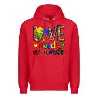 Red love needs no words Premium Hoodie - Zillion Design Studio