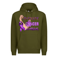 Army Green Pancreatic Cancer Warrior Premium Hoodie - texasbilliewilder