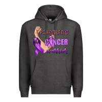 Charcoal Heather Pancreatic Cancer Warrior Premium Hoodie - texasbilliewilder