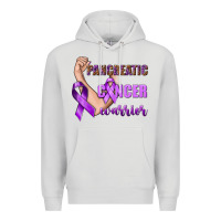 Dove Grey Pancreatic Cancer Warrior Premium Hoodie - texasbilliewilder