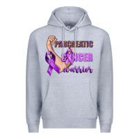 Heather Grey Pancreatic Cancer Warrior Premium Hoodie - texasbilliewilder