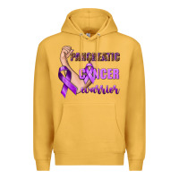 Mustard Pancreatic Cancer Warrior Premium Hoodie - texasbilliewilder