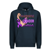 Navy Pancreatic Cancer Warrior Premium Hoodie - texasbilliewilder