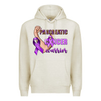 Oatmeal Heather Pancreatic Cancer Warrior Premium Hoodie - texasbilliewilder