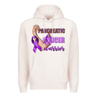 Pale Pink Pancreatic Cancer Warrior Premium Hoodie - texasbilliewilder