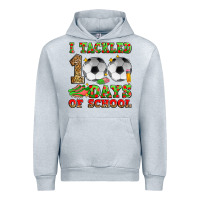 Heather Grey i tackled 100 days of school soccer Urban Hoodie - Zillion Design Studio