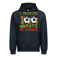 Navy i tackled 100 days of school soccer Urban Hoodie - Zillion Design Studio