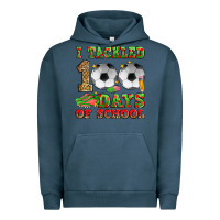 Pigment Midnight Navy i tackled 100 days of school soccer Urban Hoodie - Zillion Design Studio