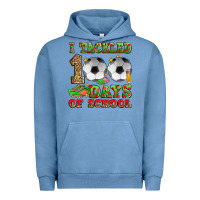 Pigment Pebble Blue i tackled 100 days of school soccer Urban Hoodie - Zillion Design Studio