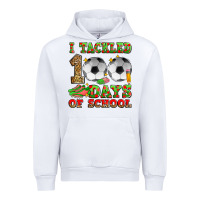 White i tackled 100 days of school soccer Urban Hoodie - Zillion Design Studio