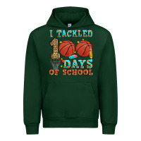 Forest Green i tackled 100 days of school basketball Urban Hoodie - Zillion Design Studio
