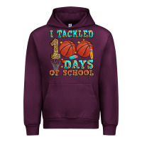 Mauve Wine i tackled 100 days of school basketball Urban Hoodie - Zillion Design Studio