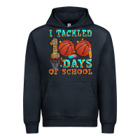Navy i tackled 100 days of school basketball Urban Hoodie - Zillion Design Studio