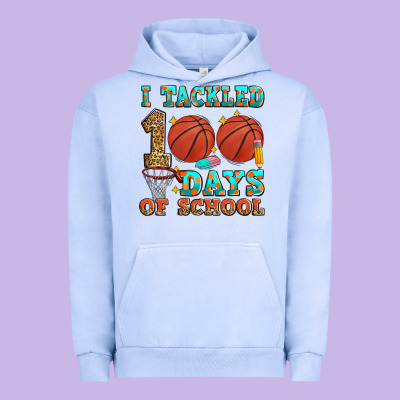 I Tackled 100 Days Of School Basketball Urban Hoodie Designed By Zillion Design Studio